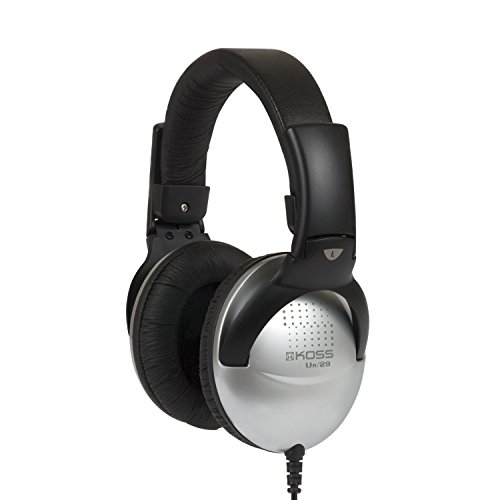 Koss UR29 Over-Ear Faltbarer Kopfhörer mit Drehbaren Ohrmuscheln Kompatibel mit iOS und Android Smartphones, iPads, Tablets, und MP3 Geräten - Schwarz/Silber Bild 1