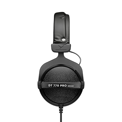 beyerdynamic DT 770 PRO 250 Ohm Over-Ear-Studiokopfhörer in schwarz. Geschlossene Bauweise, kabelgebunden für Studioanwendung ideal zum Abmischen im Studio. Handmade in Germany Bild 2