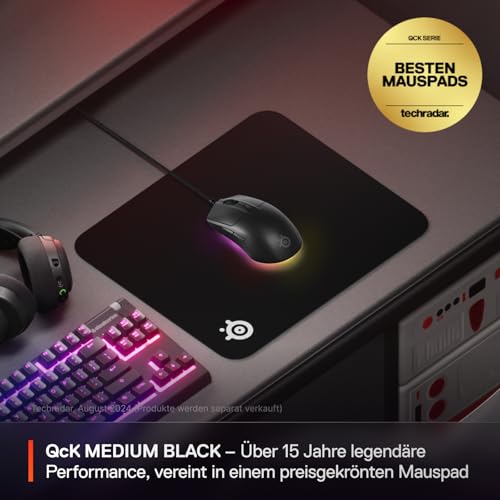SteelSeries QcK - Gaming-Mauspad - Stoff - Gummiunterseite - Schwarz (320mm x 270mm x 2mm) Bild 2
