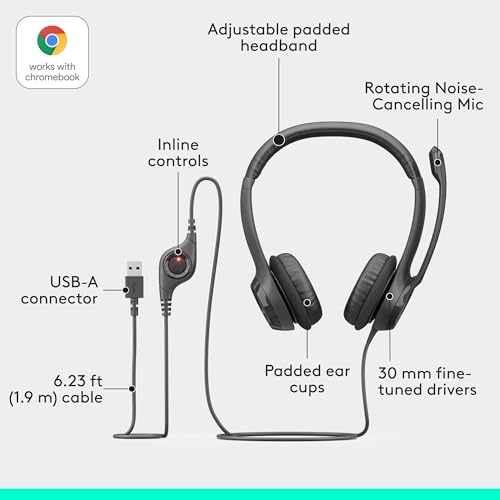 Logitech H390 USB Headset Bild 6