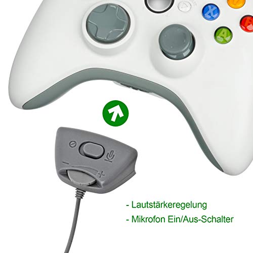 Eaxus® Communicator Gaming Headset geeignet für Xbox 360 - Kopfhörer mit Mikrofon. Mit Stummschalt-Knopf und Lautstärkeregler Bild 2