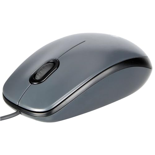 Logitech M90 Maus mit Kabel, 1000 DPI Sensor, USB-Anschluss, 3 Tasten, Für Links und Rechtshänder, PC/Mac - Grau - Deutsche Verpackung Bild 1