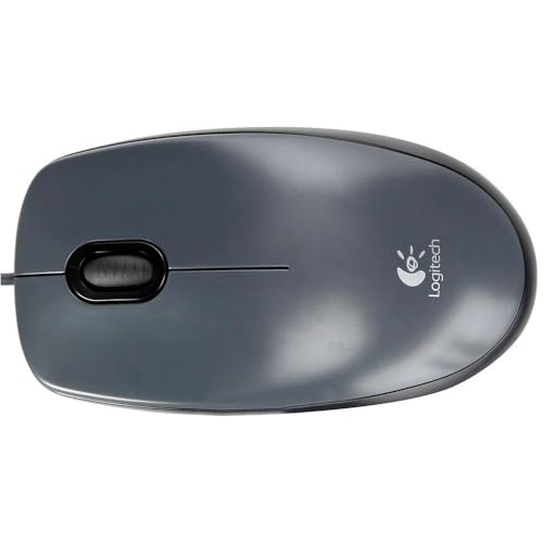 Logitech M90 Maus mit Kabel, 1000 DPI Sensor, USB-Anschluss, 3 Tasten, Für Links und Rechtshänder, PC/Mac - Grau - Deutsche Verpackung Bild 2