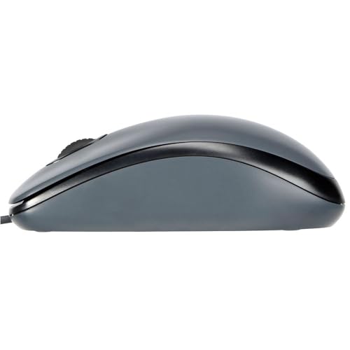 Logitech M90 Maus mit Kabel, 1000 DPI Sensor, USB-Anschluss, 3 Tasten, Für Links und Rechtshänder, PC/Mac - Grau - Deutsche Verpackung Bild 3