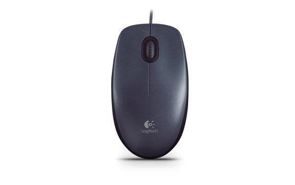 Logitech M90 Maus mit Kabel, 1000 DPI Sensor, USB-Anschluss, 3 Tasten, Für Links und Rechtshänder, PC/Mac - Schwarz Bild 3