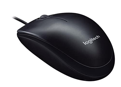 Logitech M90 Maus mit Kabel, 1000 DPI Sensor, USB-Anschluss, 3 Tasten, Für Links und Rechtshänder, PC/Mac - Schwarz Bild 4
