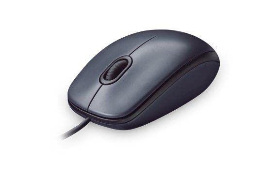 Logitech M90 Maus mit Kabel, 1000 DPI Sensor, USB-Anschluss, 3 Tasten, Für Links und Rechtshänder, PC/Mac - Schwarz Bild 5