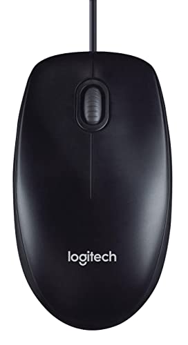Logitech M90 Maus mit Kabel, 1000 DPI Sensor, USB-Anschluss, 3 Tasten, Für Links und Rechtshänder, PC/Mac - Schwarz Bild 6