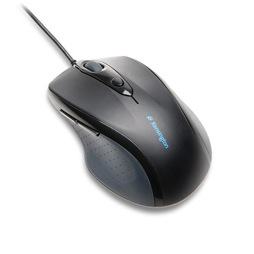 Kensington kabelgebundene ergonomische Full-Size-Maus, Pro Fit Computermaus mit Kabel für Laptop, Desktop und Gaming, USB 3.0 Verbindung und Scrollrad, Für PC, Mac, Chromebook, Schwarz, K72369EU Bild 1