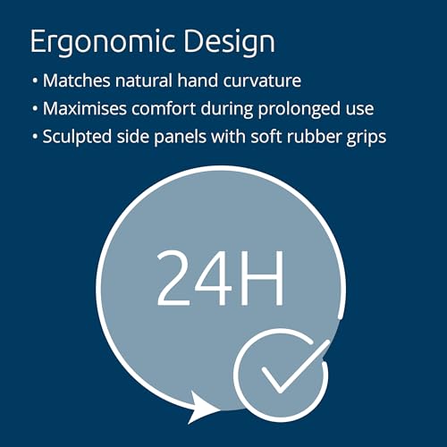 Kensington kabelgebundene ergonomische Full-Size-Maus, Pro Fit Computermaus mit Kabel für Laptop, Desktop und Gaming, USB 3.0 Verbindung und Scrollrad, Für PC, Mac, Chromebook, Schwarz, K72369EU Bild 2
