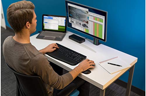 Kensington Kabellose ergonomische Full-Size-Maus, Wireless Pro Fit Computermaus für Laptop, Desktop und Gaming, mit 2.4GHz, USB-Verbindung, 2 DPI Einstellungen, Inkl. 2 AA-Batterien, Schwarz, K72370EU Bild 2