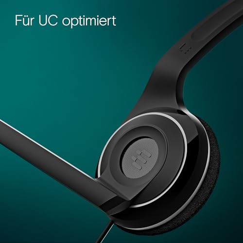 EPOS PC 3 Chat - Langlebiges On-Ear Headset PC, Kopfhörer mit Kabel, Rauschunterdrückendes Mikrofon, Einfach zu Verbinden, Stereosound, Für Online-Anrufe, -Unterricht und Gaming, Schwarz Bild 4