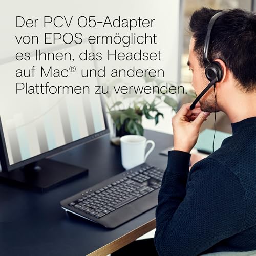 EPOS PC 3 Chat - Langlebiges On-Ear Headset PC, Kopfhörer mit Kabel, Rauschunterdrückendes Mikrofon, Einfach zu Verbinden, Stereosound, Für Online-Anrufe, -Unterricht und Gaming, Schwarz Bild 6