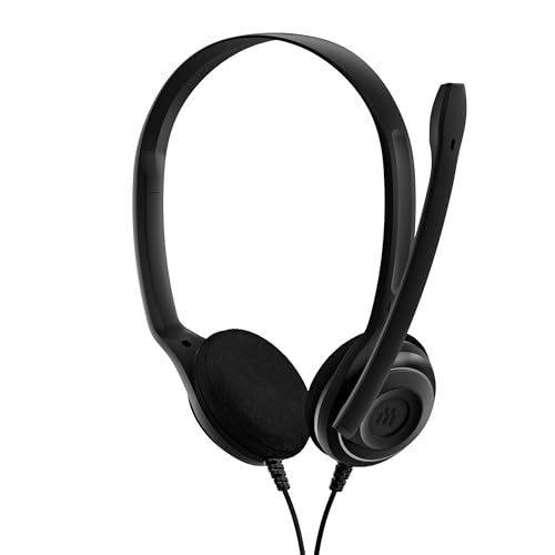 EPOS PC 8 USB On-Ear-Stereo Wired Headset mit Mikrofon, Kopfhörer mit Kabel, Inline-Lautstärke, Stummschaltung, Mikrofon-Rauschunterdrückung, Hochwertig, für Laptop, PC, Mac - Online-Anrufe Unterric Bild 1