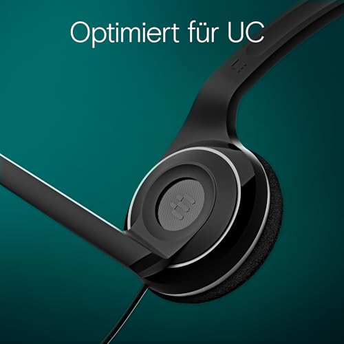 EPOS PC 8 USB On-Ear-Stereo Wired Headset mit Mikrofon, Kopfhörer mit Kabel, Inline-Lautstärke, Stummschaltung, Mikrofon-Rauschunterdrückung, Hochwertig, für Laptop, PC, Mac - Online-Anrufe Unterric Bild 5