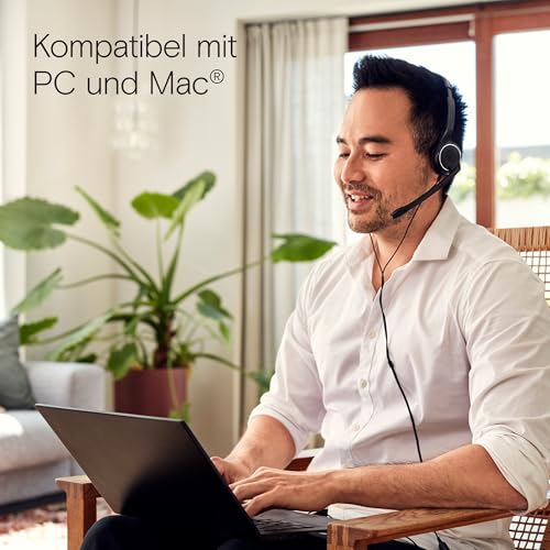 EPOS PC 8 USB On-Ear-Stereo Wired Headset mit Mikrofon, Kopfhörer mit Kabel, Inline-Lautstärke, Stummschaltung, Mikrofon-Rauschunterdrückung, Hochwertig, für Laptop, PC, Mac - Online-Anrufe Unterric Bild 6
