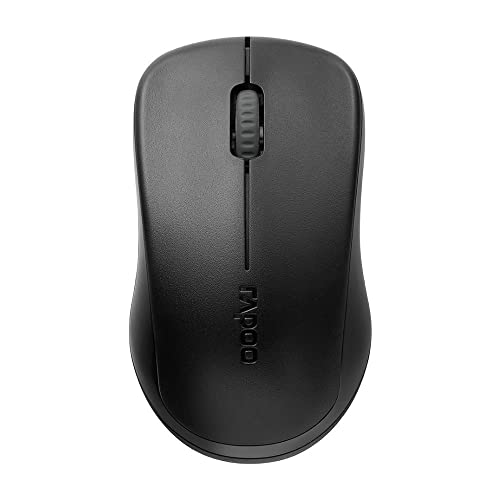 Rapoo 1620 kabellose Maus wireless Mouse 2.4 GHz Computermaus 1000 DPI Sensor 9 Monate Batterielaufzeit ergonomisch für PC & Mac schwarz, Regulär Bild 1