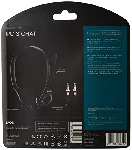 Sennheiser PC 3 Chat Headset – Plug- & Play-Lösung, Noise Cancelling-Mikrofon, schwarz Bild 2