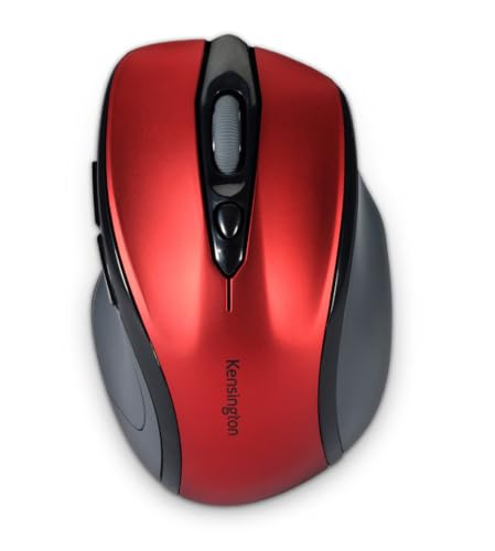Kensington ProFit Kabellose Maus, Mittlelgroß, Optische 5-Tasten Funkmaus mit ergonomischer Form für Rechtshänder und Plug & Play Betrieb - Kompatibel mit Windows & MacOS, Rot, K72422WW Bild 3