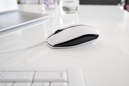 CHERRY GENTIX Corded, Kabelgebundene Maus, Präzises Scrollrad, Optischer Sensor, Symmetrisches Design für Links- & Rechtshänder, Kabel 1,8 m, USB 2.0, Weiß-Grau Bild 4