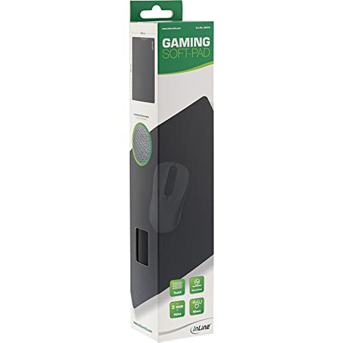 InLine 55474 Maus-Pad, Soft Gaming Pad, 350x260x3mm, schwarz Bild 3