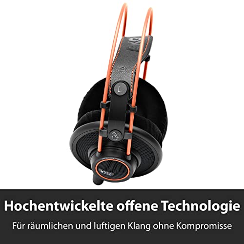 AKG K712PRO Offener Over-Ear-Studiokopfhörer der Premium-Referenzklasse, ausgefeilte offene Technologie, revolutionäre Flachdraht-Schwingspule, breites und weites Klangbild, Komfortables Design Bild 4