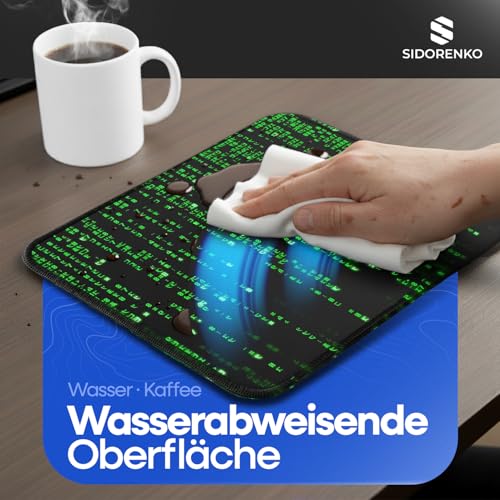 Sidorenko Gaming Mauspad - 280 x 200 mm - Mouse Pad mit Vernähte Kanten - Rutschfester Mousepad mit Einer speziellen Oberfläche verbessert Geschwindigkeit und Präzision - Maus Pad in grün Bild 5