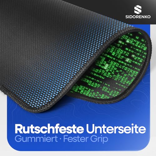Sidorenko Gaming Mauspad - 280 x 200 mm - Mouse Pad mit Vernähte Kanten - Rutschfester Mousepad mit Einer speziellen Oberfläche verbessert Geschwindigkeit und Präzision - Maus Pad in grün Bild 6