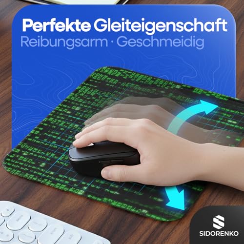 Sidorenko Gaming Mauspad - 280 x 200 mm - Mouse Pad mit Vernähte Kanten - Rutschfester Mousepad mit Einer speziellen Oberfläche verbessert Geschwindigkeit und Präzision - Maus Pad in grün Bild 7