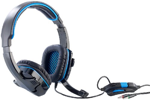 Mod-It Headset mit Mikro: Gaming-Headset mit Lautstärkeregler und Mikrofon-Stummschalter (Kopfhörer PC, Headset mit Micro, kabelgebunden) Bild 1