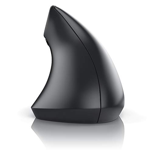 CSL - optische Maus - vertikale Ausführung - ergonomisches Design - Vorbeugung gegen Mausarm Tennisarm - besonders armschonend - 5 Tasten Schwarz Bild 2