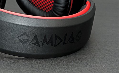 Gamdias Eros Kopfhörer, Schwarz, Rot (PC/Spiele, Kopfband, Schwarz, Rot, kabelgebunden, 3 m) Bild 4
