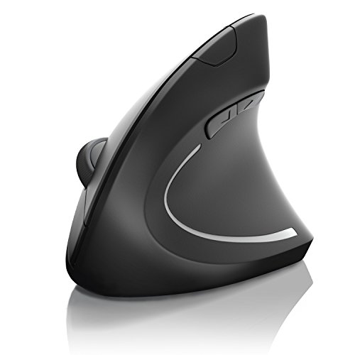 CSL - optische Wireless kabellos Funk Maus - vertikale Ausführung - ergonomisches Design - Vorbeugung gegen Mausarm Tennisarm - besonders armschonend - 5 Tasten Bild 1