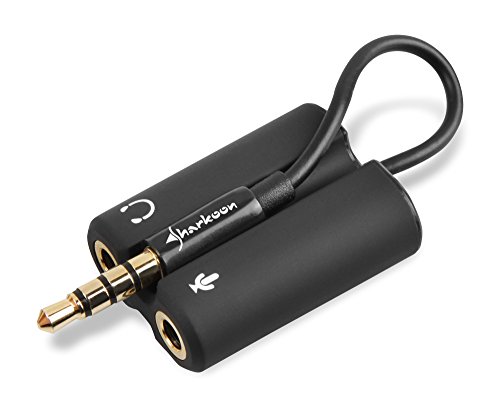 Sharkoon PMP35 - TRRS Audio Combo Adapter für Gaming Headsets (PS4 / Tablets / Smartphones / Notebooks) schwarz Bild 3