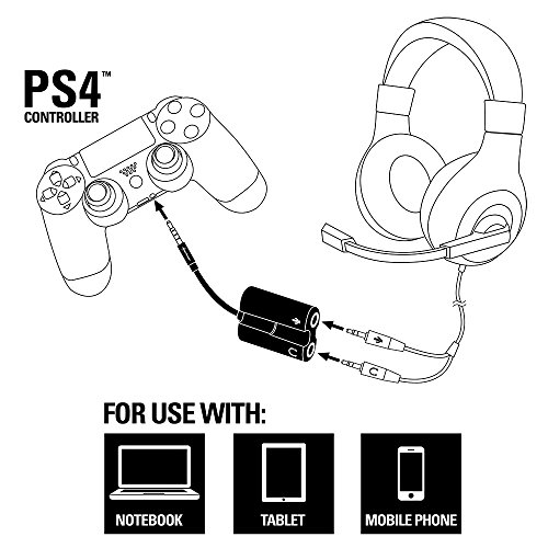 Sharkoon PMP35 - TRRS Audio Combo Adapter für Gaming Headsets (PS4 / Tablets / Smartphones / Notebooks) schwarz Bild 4