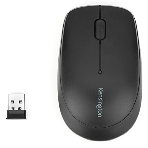 Kensington Kabellose ergonomische mobile Maus, Wireless Pro Fit Mobile Computermaus für Laptop, Desktop und Gaming, mit 2.4GHz, USB-Verbindung, Inkl. 2 AA-Batterien, Schwarz, K72452WW Bild 1