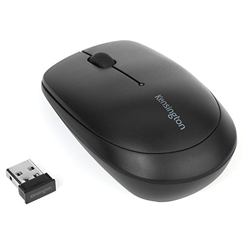 Kensington Kabellose ergonomische mobile Maus, Wireless Pro Fit Mobile Computermaus für Laptop, Desktop und Gaming, mit 2.4GHz, USB-Verbindung, Inkl. 2 AA-Batterien, Schwarz, K72452WW Bild 2