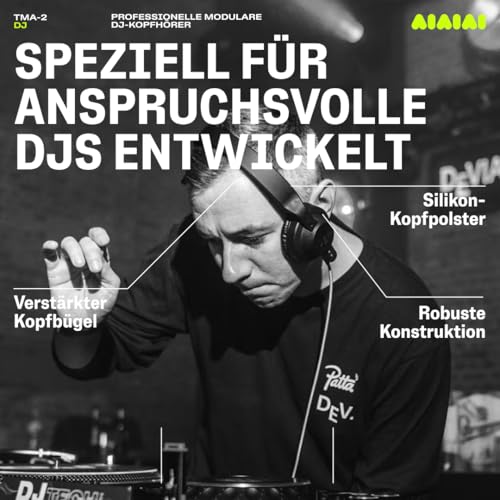 AIAIAI TMA-2 DJ – Professionelle On-Ear-DJ-Kopfhörer mit druckvollem Bass, robuster Bauweise, hoher Geräuschisolierung, modularem Design und austauschbaren Teilen für maximale Langlebigkeit Bild 6