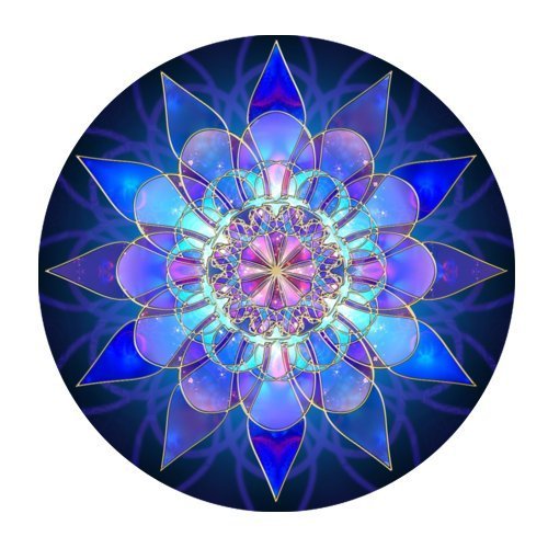 Top Qualität, Mandala-Muster Floral rutschfest Gummi Mauspad Gaming rund Mauspad (20 x 20 cm) Bild 1
