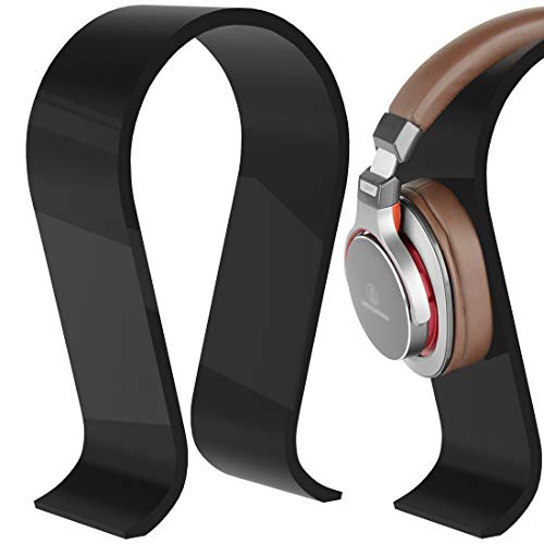 GEEKRIA Acryl Omega Kopfhörerständer für Over-Ear Kopfhörer, Gaming-Headset-Ständer, Desk Display Aufhänger, kompatibel mit Sony, AKG, Sennheiser, JVC, Philips, Bang & Olufsen (Schwarz) Bild 1