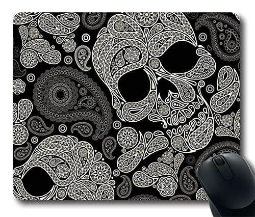 Gaming Mouse Pad(8.66 Inch X 7.08 Inch, 3mm Thick), VUTTOO Custom Design Is Skull Oblong Shaped Mouse Mat Natural Eco Rubber Durable Computer Desk Stationery Accessories Mouse Pads For Gift Bild 1