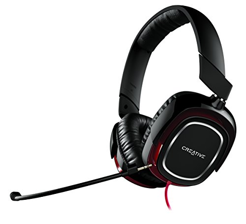 Creative HS-880 Draco 2 - Faltbares Gaming Headset (ohrumschließend [Over-Ear] zur Geräuschabschirmung, Stahlkernbügel) schwarz Bild 1