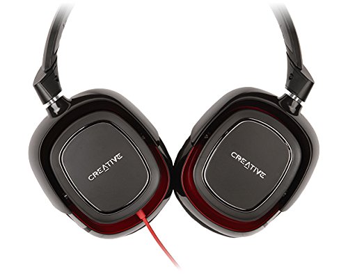 Creative HS-880 Draco 2 - Faltbares Gaming Headset (ohrumschließend [Over-Ear] zur Geräuschabschirmung, Stahlkernbügel) schwarz Bild 4