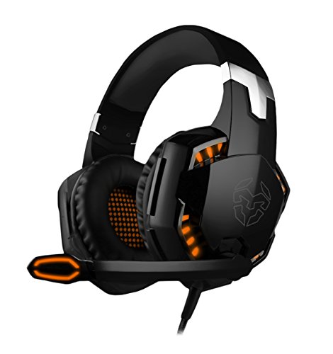 KROM KYUS Gaming Headset -NXKROMKYS- Kopfhörer mit Mikrofon, 7.1-Sound, 50-mm-Lautsprecher, verstellbarer Kopfbügel, mikroflexibel, USB, kompatibel mit PC, PS4 und PS5, schwarz Bild 1