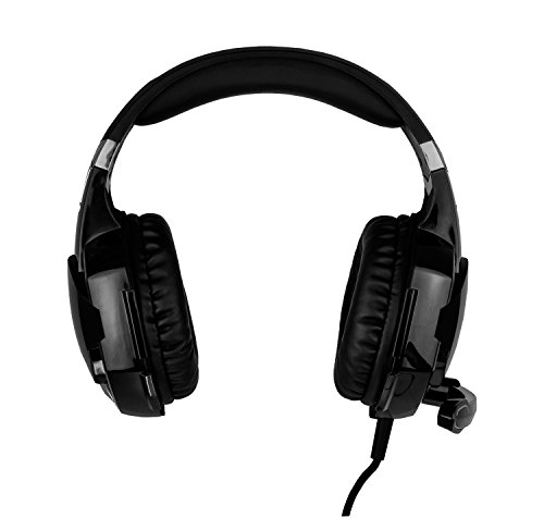 KROM KYUS Gaming Headset -NXKROMKYS- Kopfhörer mit Mikrofon, 7.1-Sound, 50-mm-Lautsprecher, verstellbarer Kopfbügel, mikroflexibel, USB, kompatibel mit PC, PS4 und PS5, schwarz Bild 4