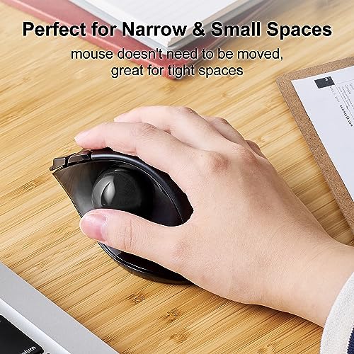 ELECOM EX-G Trackball-Maus, 2,4 GHz USB Wireless, Ergonomisches Design, Daumensteuerung, glatter Rollball, optische Verfolgung, 6 programmierbare Tasten, Neigungs-Scroll, Computermäuse für Laptop, PC, Bild 6