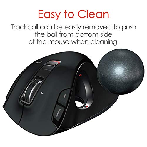 ELECOM Kabelgebundene Trackball-Maus mit einfacher Daumenkontrolle, geformtes ergonomisches Design, 6-Tasten-Funktion mit reibungsloser Verfolgung, präziser optischer Gaming-Sensor, kompatibel mit Bild 6