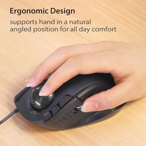 Elecom M-DT2URBK Scroll-Rad, Trackball, PC/Mac, 4-Wege Bild 3
