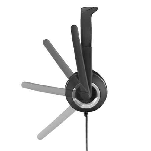 Hama PC Headset mit Mikrofon (Ultra leichte Kopfhörer, On-Ear Ohrhörer, gepolsterte Ohrmuscheln, Stereo, Computer-Kopfhörer mit Lautstärkeregler am Kabel, 2 m Kabellänge, 3,5 mm Klinke) schwarz Bild 6