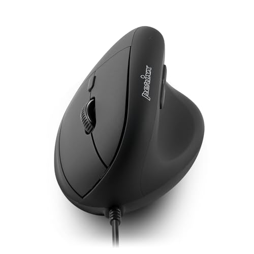 Perixx PERIMICE-508 Programmierbare Ergonomische Maus -Vertikal - Schnurgebunden - 1000/1600 dpi - Ideal gegen Maus-und Tennisarm Bild 1
